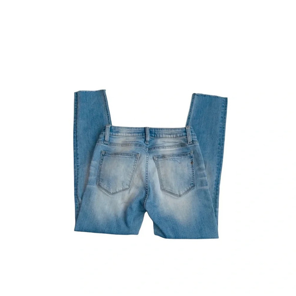 Miss Me Light Wash Mid-rise Distressed Frayed Hem Skinny Jeans 25 Women’s - Picture 4 of 7